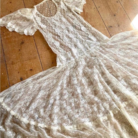 Anthropologie Dresses & Skirts - Anthropologie Ivory Lace Maxi Dress